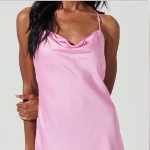 ASTR The Label REVOLVE x Medford Cowl Neck Satin Mini Dress - Picture 3 of 6